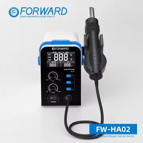 FORWARD FW-HA02 New Precise Temperature Control Helical Wind Desoldering Station Motherboard Repair Hot Air Gun For Mobile Phone