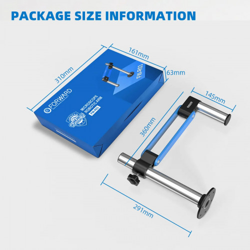 FORWARD FW-R03 High-Precision Articulating Arm Swing Arm Accessories Stainless Steel Flexible Arm for Microscope