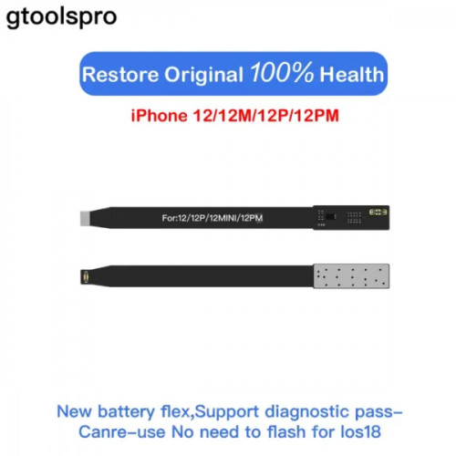 Gtoolspro iOS 18 Battery Health Repair Flex Cable For iPhone 12/12M/12P/12PM