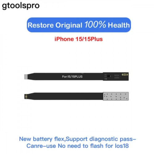 Gtoolspro iOS 18 Battery Health Repair Flex Cable For iPhone 15/15Plus