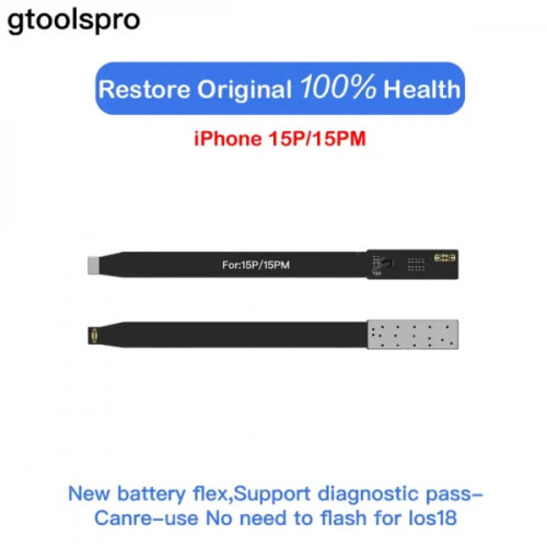 Gtoolspro iOS 18 Battery Health Repair Flex Cable For iPhone 15P/15PM