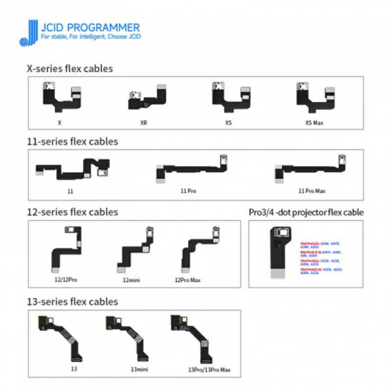 Face ID Dot Matrix FPC Replacement Flex Cable for iPhone X-13PM - JCID