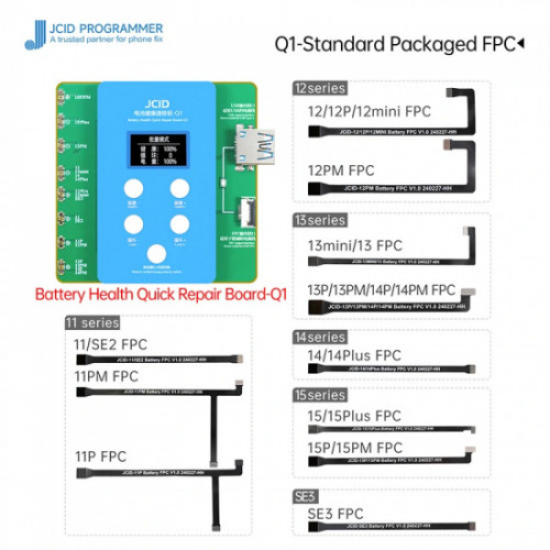 JCID Q1 Battery Health Quick Repair Board for iPhone 11 to 15 Series No Need FPC Window