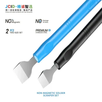 JCID SC-02 Non-magnetic Solder Paste Scraper (2-Piece / Set) for BGA Motherboard Tin Planting Repair