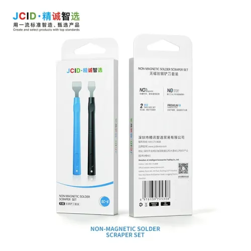 JCID SC-02 Non-magnetic Solder Paste Scraper (2-Piece / Set) for BGA Motherboard Tin Planting Repair