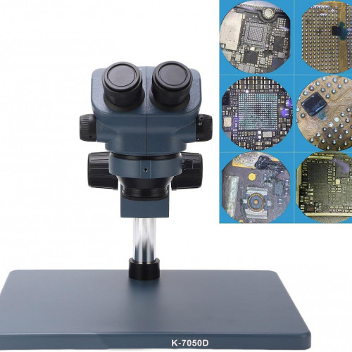 KAISI 7050D Continuous Zoom 7-50x adjustable PCB BGA inspection microscope