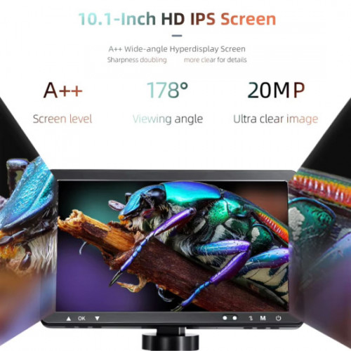 Koocu KC-HD31 10.1-Inch HD Display Microscope With 50X-1500X Continuous Magnification