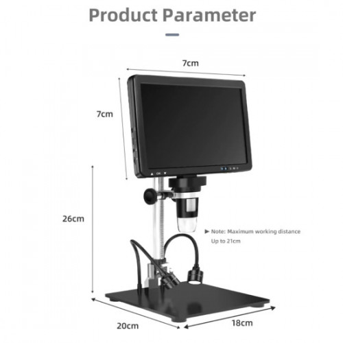 Koocu KC-HD31 10.1-Inch HD Display Microscope With 50X-1500X Continuous Magnification