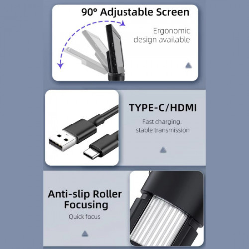 Koocu KC-HD31 10.1-Inch HD Display Microscope With 50X-1500X Continuous Magnification