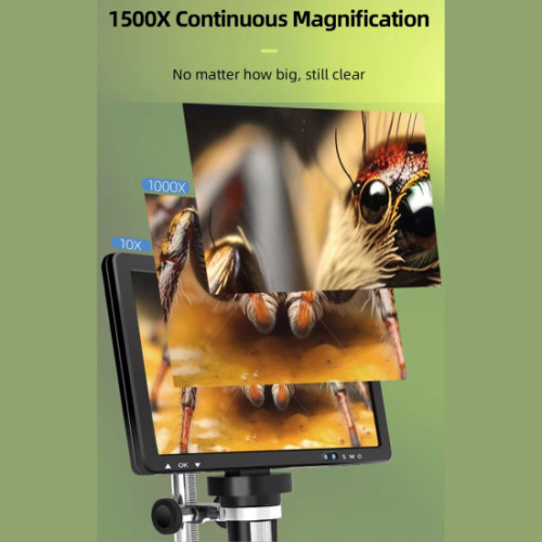 Koocu KC-HD31 10.1-Inch HD Display Microscope With 50X-1500X Continuous Magnification
