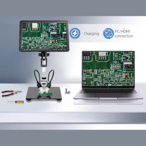Koocu KC-HD31 10.1-Inch HD Display Microscope With 50X-1500X Continuous Magnification