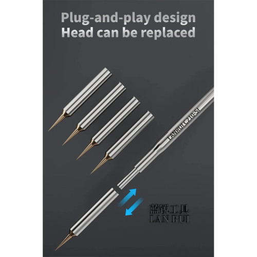 Lanrui S01 C210-SI Soldering Iron Tip with 5Pcs Ultra Sharp Needles for Screen / Motherboard Flying Wire