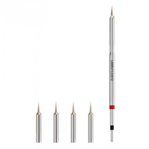 Lanrui S01 C210-SI Soldering Iron Tip with 5Pcs Ultra Sharp Needles for Screen / Motherboard Flying Wire