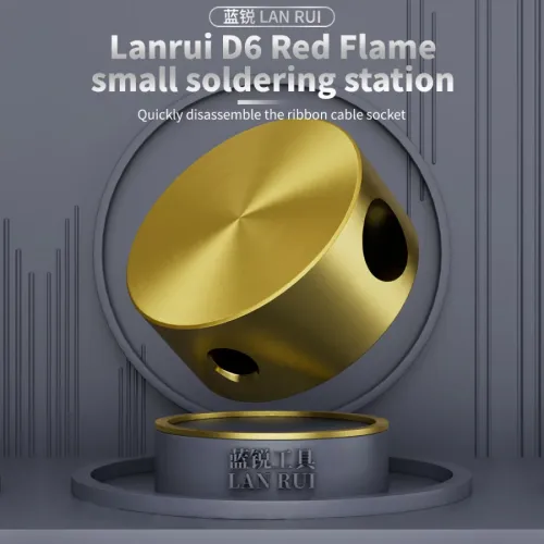 Lanrui D6 Red Flame Pure Copper Small Soldering Station for Chip / FPC Connector Soldering