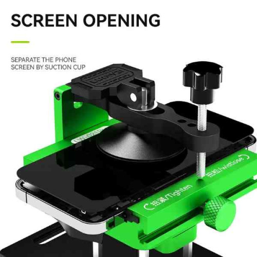 LUOWEI LW-021Pro 2 in 1 360 Rotating Aluminum Alloy Fixing Clip Universal Mobile Phone Repair Fixture Back Glass Removal Tool