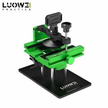 LUOWEI LW-021Pro 2 in 1 360 Rotating Aluminum Alloy Fixing Clip Universal Mobile Phone Repair Fixture Back Glass Removal Tool