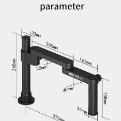 MaAnt JX-02 Robotic Arm 360° Rotating Metal Microscope Swinging Arm for Most Microscope
