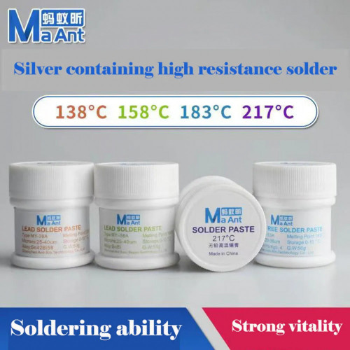 MaAnt Solder Paste 138 158 183 217 Degrees BGA Soldering Tin Flux