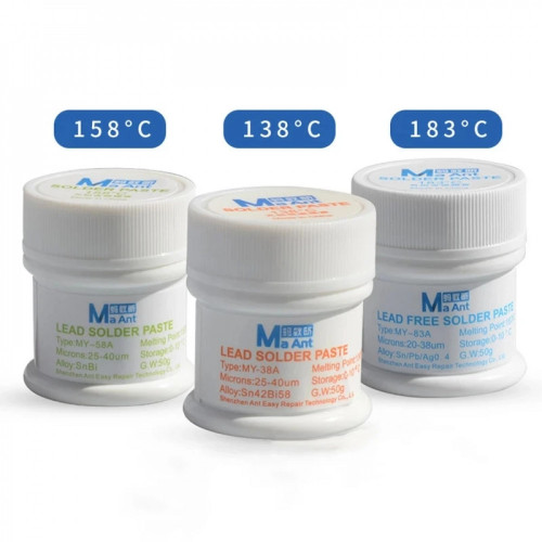 MaAnt Solder Paste 138 158 183 217 Degrees BGA Soldering Tin Flux