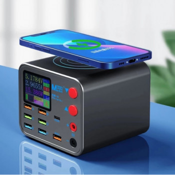 Maant Dianba No 1 Multi-Function 8-Port PD+QC3.0 Smart Wireless Fast Charging Charger with Anti Short Circuit Repair Maant Dianba No 1 Multi-Function 8-Port PD+QC3.0 Smart Wireless Fast Charging Charger with Anti Short Circuit Repair