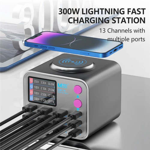MaAnt Dianba No.2 Digital PD Fast Charger With 13 Ports Wireless Charging