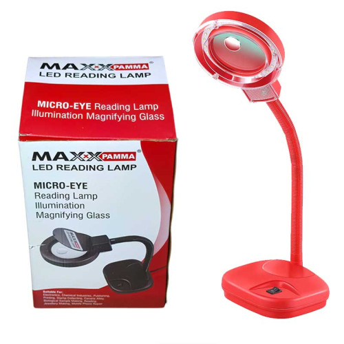 Maxx Pamma 2 in 1 LED Reading Table/Desk Lamp with Illumination Magnifying Glass Reading Lamp