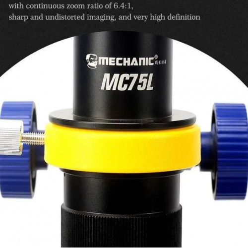 Mechanic MC75L-B3 Single Cylinder Design 0.7-4.5X Continuous Zoom with LED Light Microscope