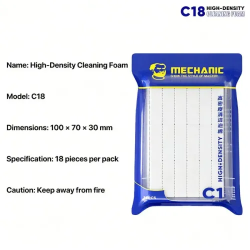 Mechanic C18 High Density Nano Cleansing Sponge for Screen / Camera / Motherboard Cleaning - 1 PCS