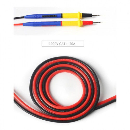 Mechanic P30 Multimeter Pen 1000V 20A Soft Silicone Cable Extra Tip Probe Test Pen for Digital Multimeter