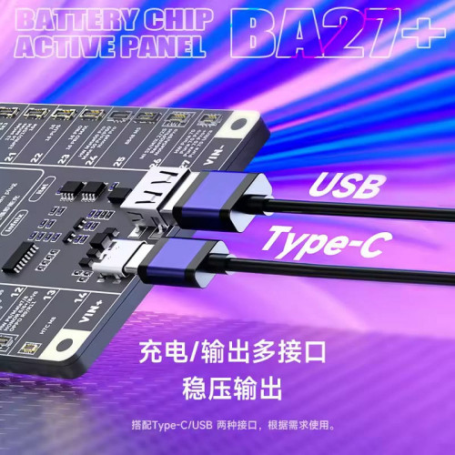 Mechanic BA27 Plus Battery Activation Detection Board for iPhone 6-16PM, Android Phone Motherboard, One-Click Activation Repair