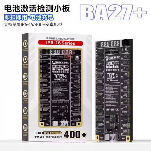 Mechanic BA27 Plus Battery Activation Detection Board for iPhone 6-16PM, Android Phone Motherboard, One-Click Activation Repair