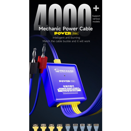 Mechanic Power Max Intelligent Anti-burning Power Boot Cable for iPhone 6 to 15PM & Android (12V Input)