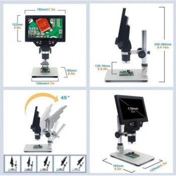 G1200 12MP DIGITAL MICROSCOPE 1-1200X CONTINUOUS ZOOM MAGNIFIER OPTICAL INSTRUMENTS 7" HD VIDEO MICROSCOPES G1200 12MP DIGITAL MICROSCOPE 1-1200X CONTINUOUS ZOOM MAGNIFIER OPTICAL INSTRUMENTS 7" HD VIDEO MICROSCOPES
