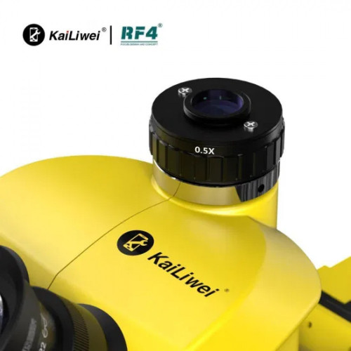 KAILIWEI M-7050TVP (3D CONTINUOUS ZOOM) 7X~50X TRINOCULAR STEREO MICROSCOPE WITH CAMERA OPTION & 0.5X CTV LENS WITH LED ADJUSTABLE LIGHT WITH 0.5X / 0.7X HEIGHT LENS