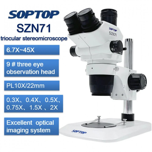 SOPTOP SZN71 Zoom Stereo Trinocular Microscope
