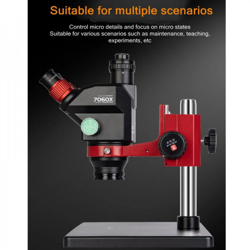 YCS 7060X Wide Angle Trinocular Microscope for Mobile Phone Motherboard Chip CPU Repair Tool