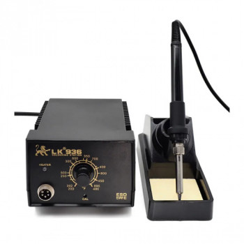LK 936 Soldering Station ESD Safe porcelain heating element Rework Stations 60 W Temperature Controlled (Pointed Tip)