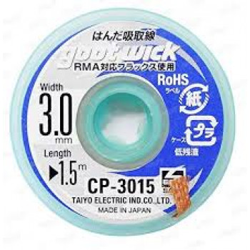 Gootwick CP-3015 DE soldering Wick | (L) 1.5 m x (W) 3.0 mm