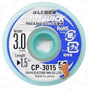 Gootwick CP-3015 DE soldering Wick | (L) 1.5 m x (W) 3.0 mm