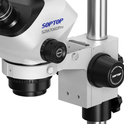 Soptop SZM-7060 Pro 7-60X 4K HD Continuous Zoom Trinocular Stereo Microscope with Big Base