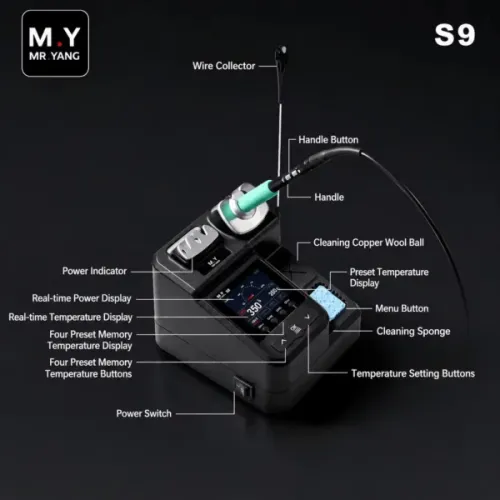 MY MR YANG S9 180W Soldering Station Intelligent Temp Control Fast Heating Precision Repair Tool Compatible C210 Tips