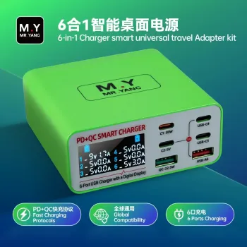 MR.YANG MY-D06 Smart Universal 6-in-1 PD+QC Fast Charger