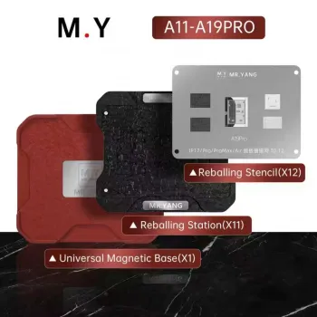 MR. YANG My-R24 A11 to A19 Pro Reballing Platform Kit For iPhone CPU reballing setup with the latest Reballing Platform