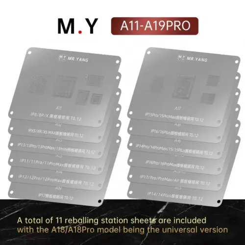 MR. YANG My-R24 A11 to A19 Pro Reballing Platform Kit For iPhone CPU reballing setup with the latest Reballing Platform