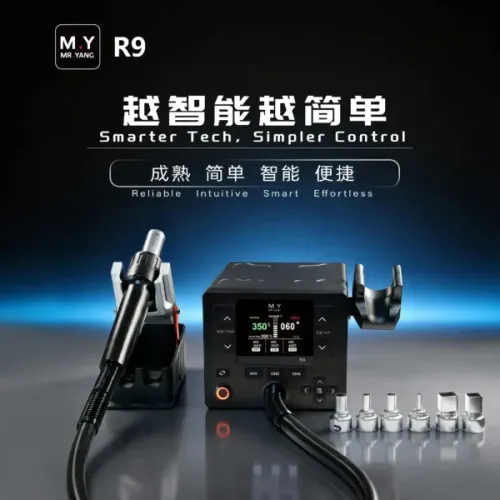 YCS Mr.Yang R9 Smart Rework Station Tool Combination LCD Display Precision Temp Control Quick Change Core for Phone Repair set
