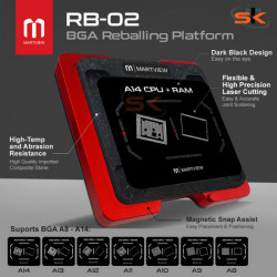 Martview RB -02 A14 CPU + RAM Reballing Stencil Tin Net Full Set For Emmc/emcp/ufs Bga Martview RB -02 A14 CPU + RAM Reballing Stencil Tin Net Full Set For Emmc/emcp/ufs Bga