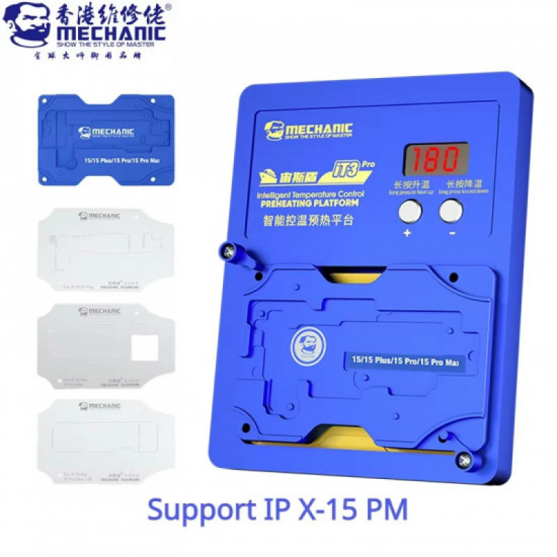 MECHANIC IT3 PRO INTELLIGENT TEMPERATURE CONTROL PREHEATING PLATFORM FOR IPHONE X-15 SERIES WITH STENCILS