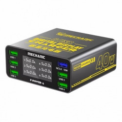 Mechanic F-Power 6s Series 6-Ports USB QC3.0 40W Smart LCD Display Charging Station