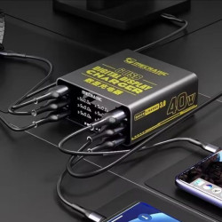 Mechanic F-Power 6s Series 6-Ports USB QC3.0 40W Smart LCD Display Charging Station
