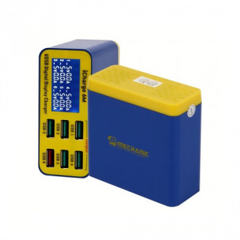 Mechanic iCharge 6M LCD Digital Display Fast Charger 6 Port USB Charging Dock Mechanic iCharge 6M LCD Digital Display Fast Charger 6 Port USB Charging Dock